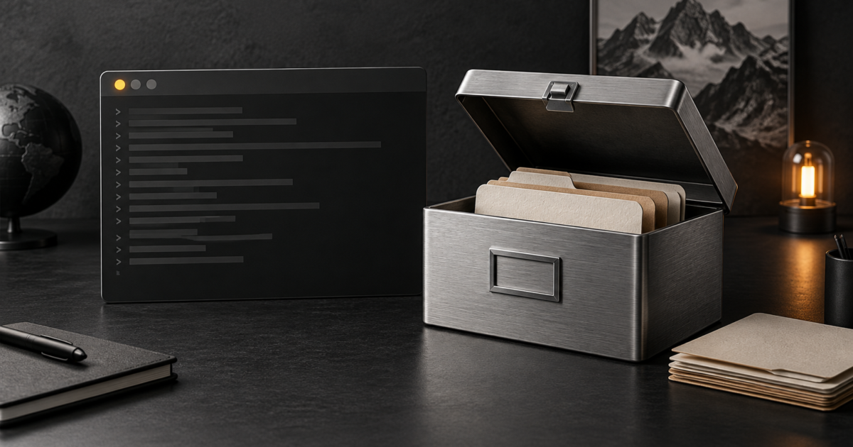 Illustration d’un terminal Linux et d’une boîte d’archives compressées